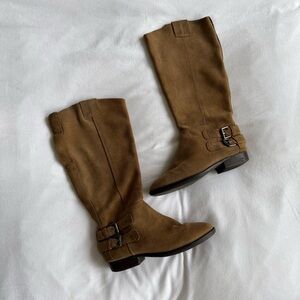 Knee High Brown Suede Boots